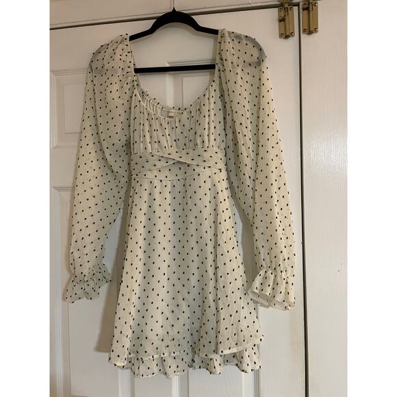 Thirty Dresses & Skirts - Thirty Thirty blk and wht polka dot baby doll Y2K fairy dress size XL